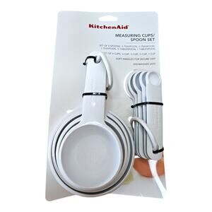 NEW KitchenAid Universal Measuring Cups & Spoons (9 Pieces) in White